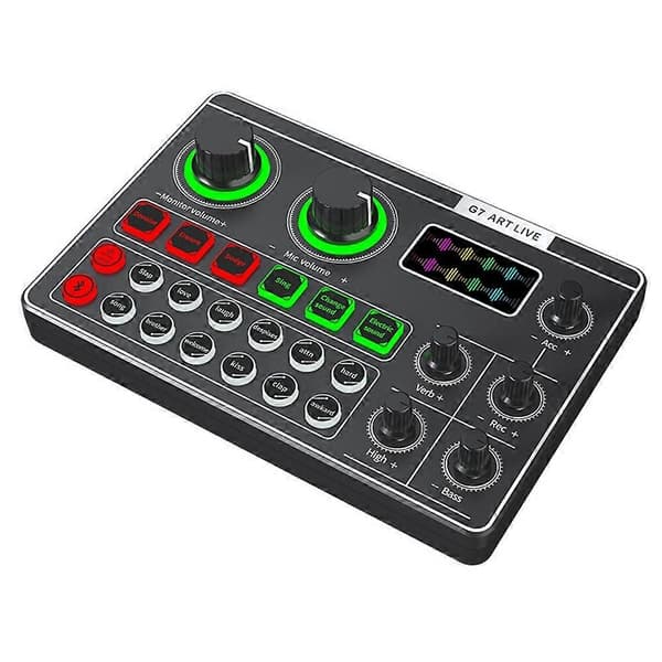 G7 Engelsk Version Externt Ljudkort Telefon Live Streaming Ljudkort Bluetooth Ljudmixer