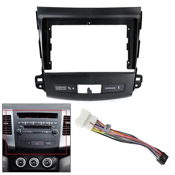 For Mitsubishi Outlander 2 2005 - 2011 Car Radio Dashboard Panel Frame Power Cord Canbus