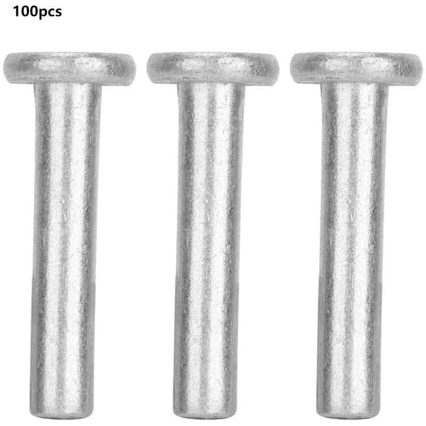 100st GB867 M4 Platt Huvud Aluminium Nitar Solid Platt Huvud Nit (M4 25)