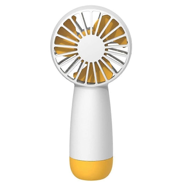 Mini USB Uppladdningsbar Handhållen Fläkt (Gul)