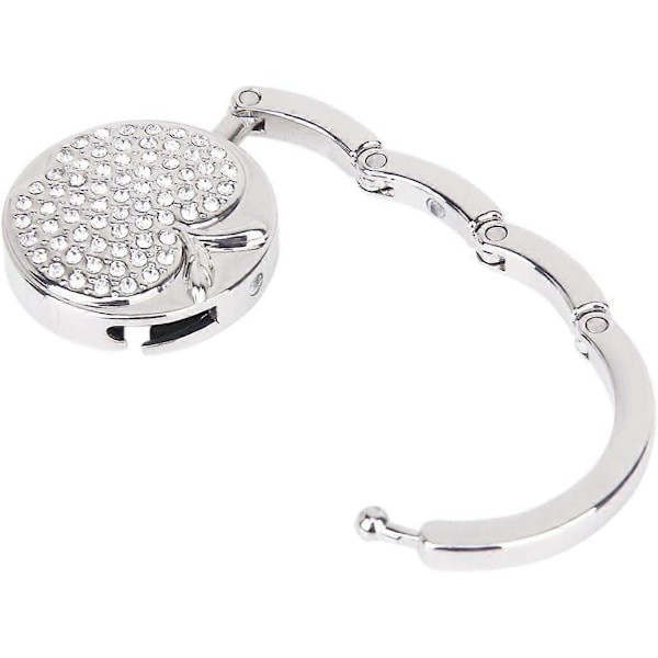 Vikbara väskkrokar Handväska Krok Handväska Krok Hängare med Mönster Bling Rhinestone Väskhållare för Bord Skrivbord