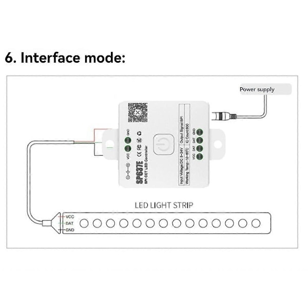 And-SP637E SPI DC5-24v Dubbel Kontroller med and- Fjärrkontroll Stöd 2.4G Touch Fjärrkontroll