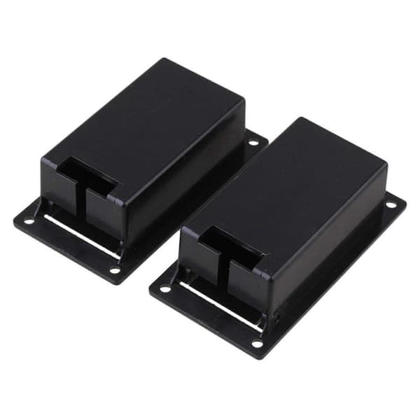 Guitar Bas 9V Batteriholder Rum Dæksel Etui Sort Sæt med 50