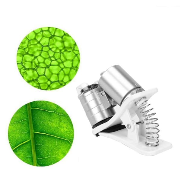 Mini Microscope Pocket Magnifier with LED Light - Magnifying Glass for Detecting Counterfeits