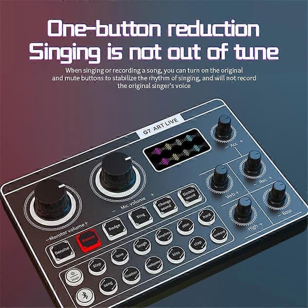 G7 Engelsk Version Eksternt Lydkort Telefon Live Streaming Lydkort Bluetooth Audio Mixer