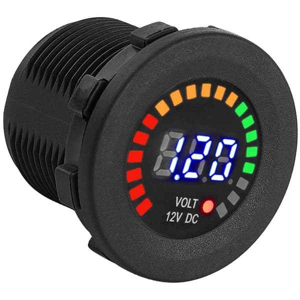 12 Volt Motorsykkel Voltmeter, Digital Voltmeter Måler for 12V Kjøretøy