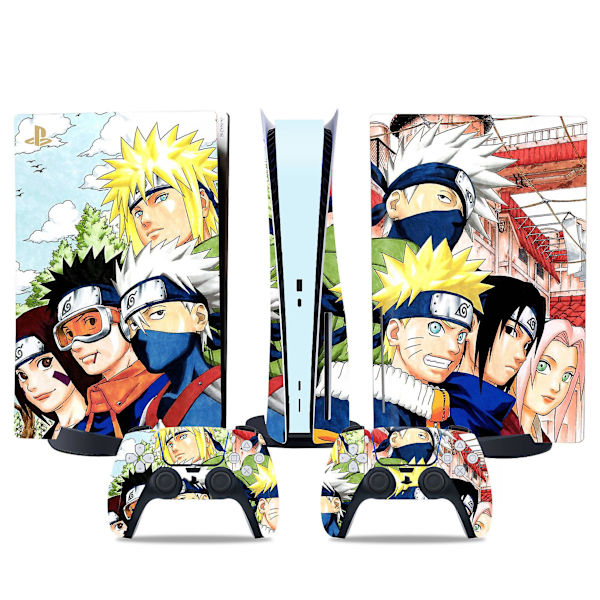 PS5 optisk drev version klistermærke, cool PS5 skin, controller håndtag, til PS5 konsol og controller, NARUTO