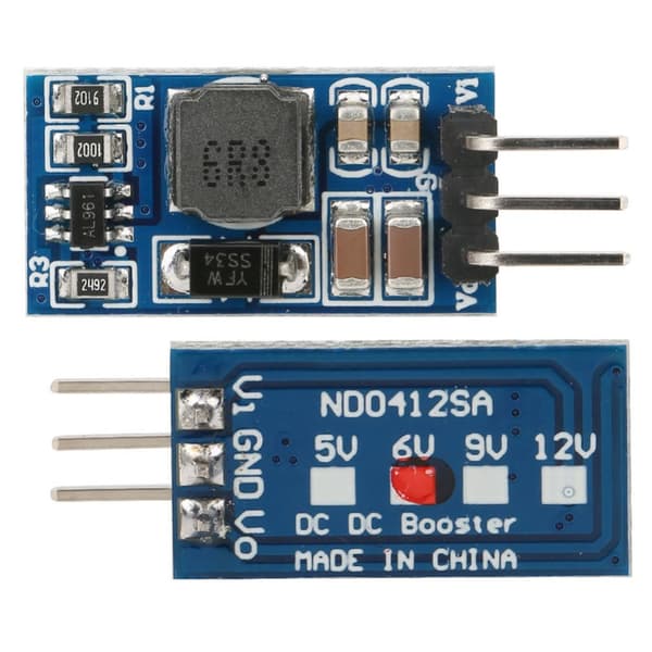 DC-DC Step Up Module Boost Converter for LED Motor - 2pcs, 7W, 2.6-5.5V to 5V 6V 9V 12V - ND0412SA (with 6V Pin)