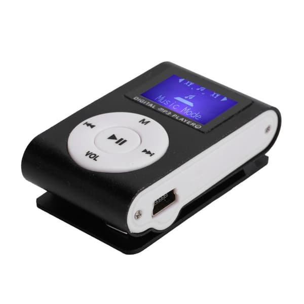 Mini Portable MP3 Music Player with LCD Screen and Memory Card Support (Black)