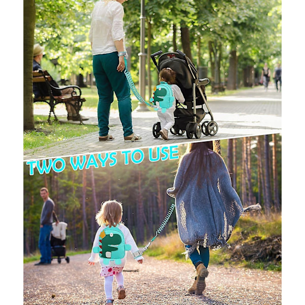Babysele med Koppel för Småbarn, Handledsband med Lås och 1,5m Bungee-Koppel