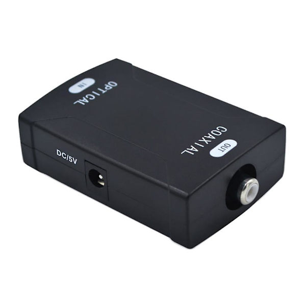 Toslink Optisk till RCA Koaxial Jack Digital Audiokabel Konverterare Adapter