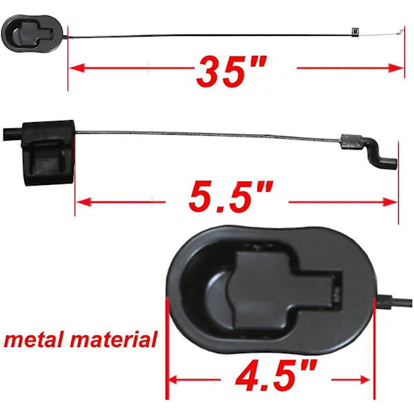 Recliner-erstatningsdeler - Universal metalltrekk for recliner med kabel Xinda