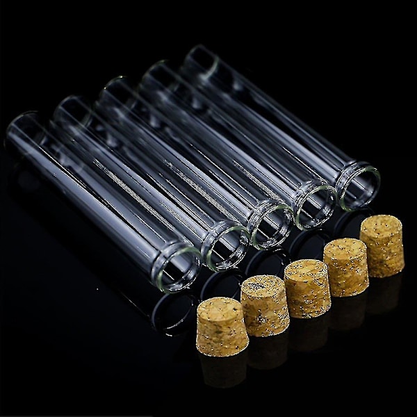 30 stk 25 ml Glassprøverør, 20x100 mm Klare Flat Prøverør Med Korkpropper For Vitenskapelige Eksperimenter, Badesalt