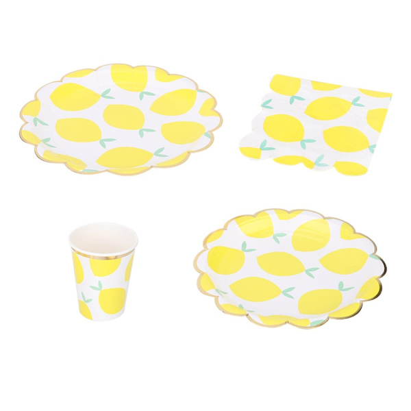 Lemon Fruit Themed Wedding Party Tableware