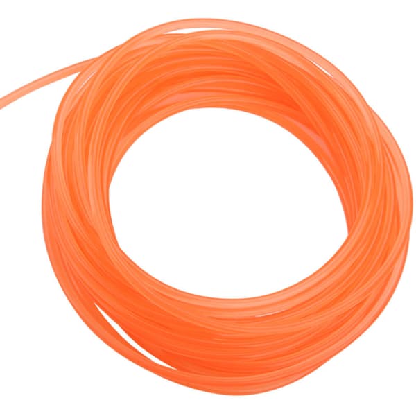Rund glat orange polyurethan (PU) rem til drivtransmission (5mm x 10m)