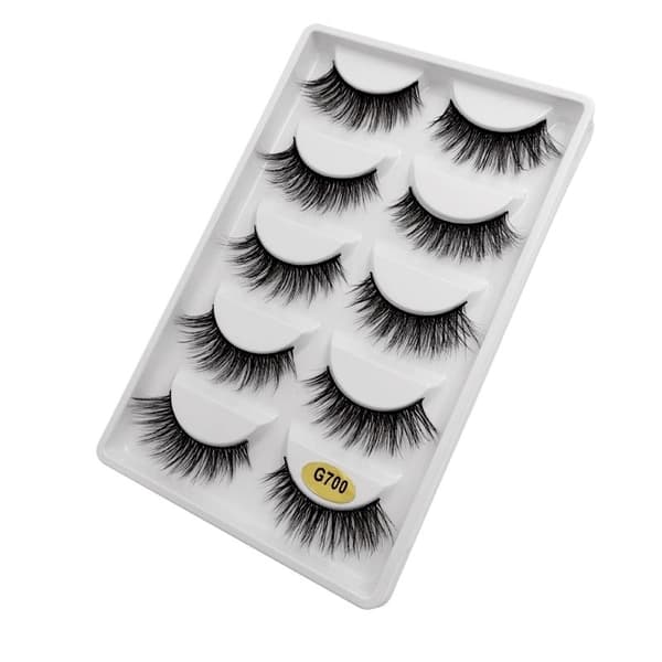 5 par 3D Faux Mink -tekoripset - G700