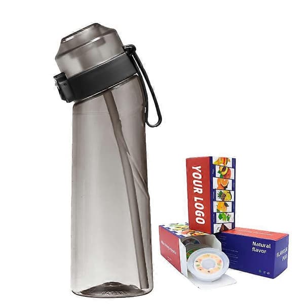 Vesipullo - 650ml Läpinäkyvä Harmaa Makuvettä Varten