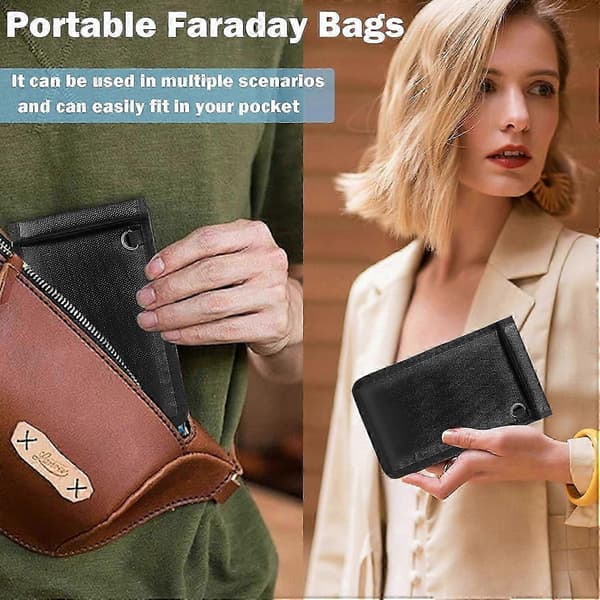 5-pack Faraday-väskor - Stöldskyddsfodral för Faraday-väska för bärbara datorer, surfplattor och telefoner