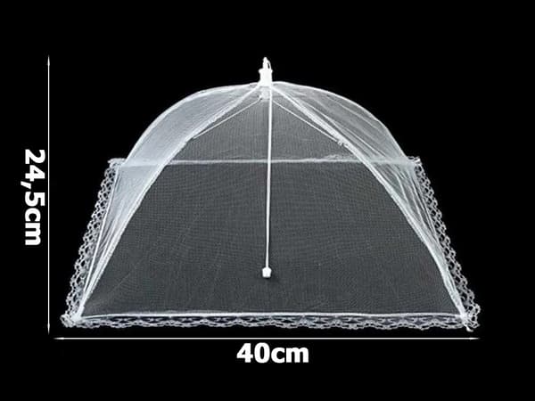 Fällbart myggnät / Mat- och insektsnät - 40×24cm