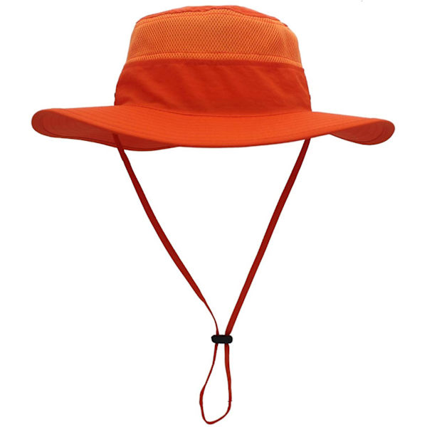 Aveki herr solhatt Upf 50+ bred brätte hinkhatt vindtät fiskehattar, orange