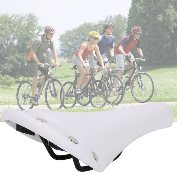 Waterproof Shockproof Road Bike Saddle - High Quality Bicycle Accessory (White)