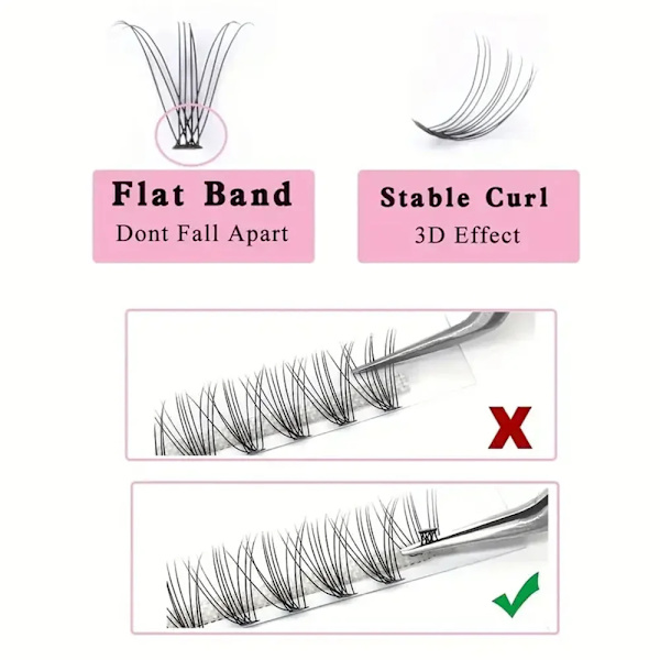 Single Eyelashes / False Eyelashes / Eyelashes - 8-16 mm