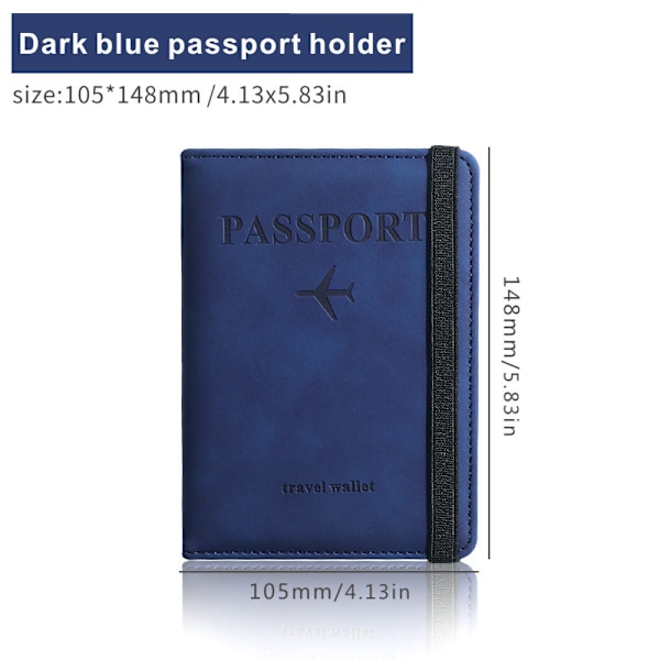 2 STK RFID Pas Etui Rejse Tegnebog Læder Etui Pas Holder