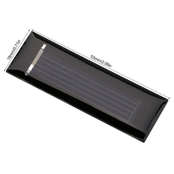 10-pakning 0,5V 100MA Mini solcellepanelmodul, 53 x 18mm / 2,09 x 0,71in Polysilisium Epoxy Cellelader Solcellemodul