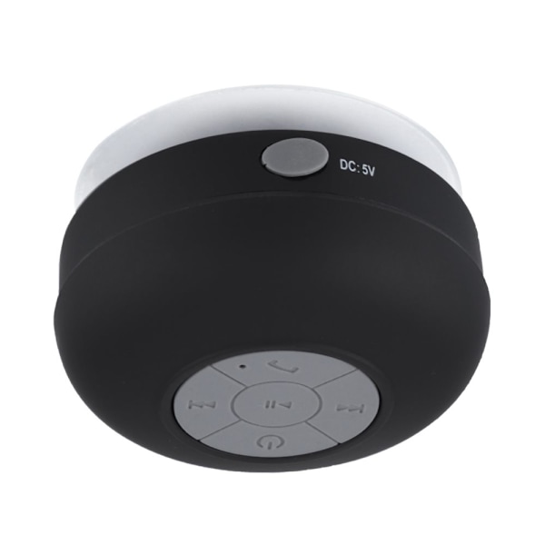 Portable Waterproof Bluetooth Speaker with Suction Cup (Black)