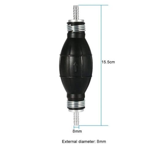 8mm Bränsleprimerpump Handpump Inline Båtar Legering Diesel Bensin Pump, Universal Pump Bensin, Olja, Vatten, Överföringspump