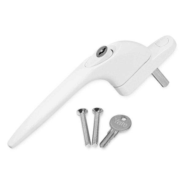 Universellt Fönsterhandtag Inline Låsande Espag Dubbelglas Vit 40mm