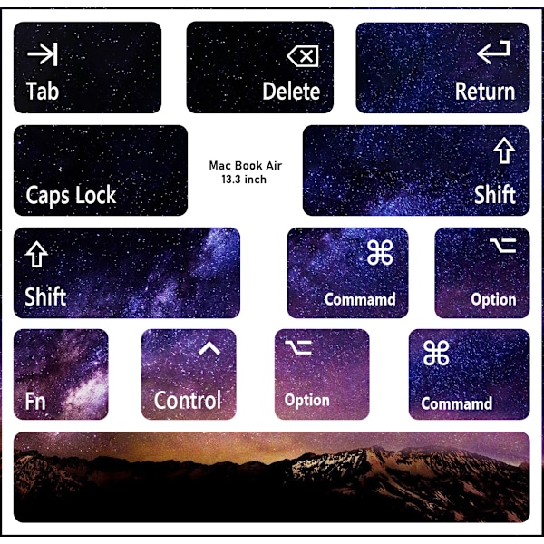 Notebook Engelsk Tastatur Klistremerke Knapp Klistremerke For Macair Datamaskin Klistremerke2