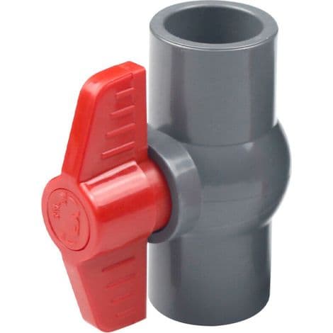 PVC trykventil φ40 mm – U-formet PVC kugleventil – Klæbende forbindelse – Til vandingssystemer