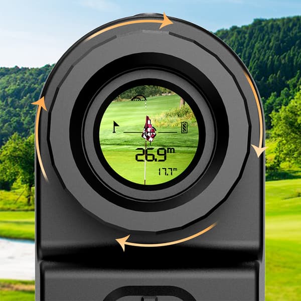Laser Rangefinder with 1800m Precision, 6X Optical Zoom Black