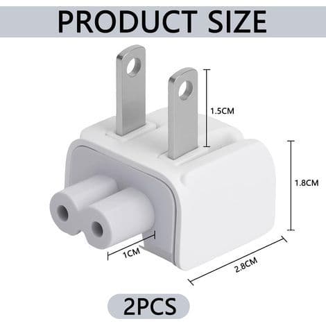 Rejseadapter Europa til USA 2 Stykker - Universaladapter til MacBook, iPad, iPhone - Kompakt og Sikker til Rejser til USA, Canada, Mexico