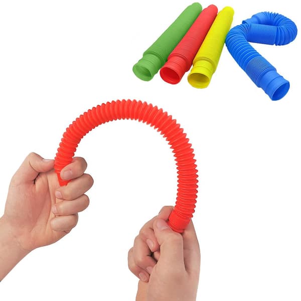 4-pak - Pop Tube - Fidget Legetøj - Legetøj / Sensorisk