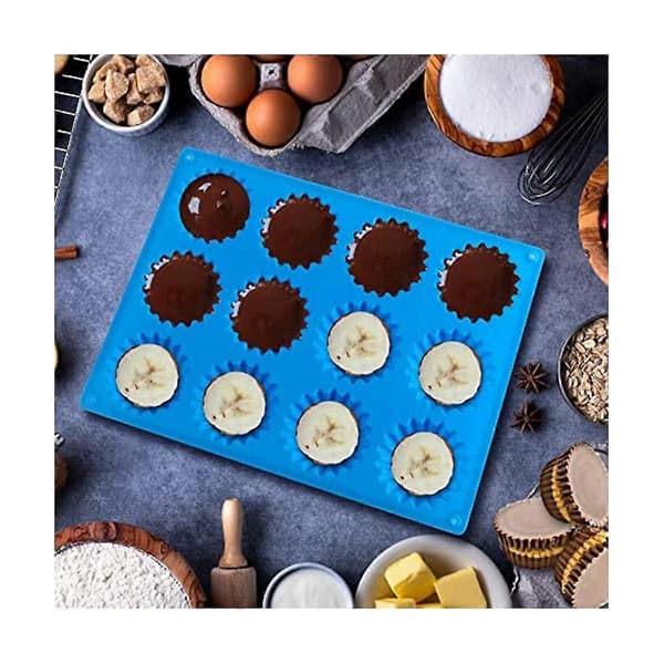 Jordnødde Cupcake Form, Silikone Mini Tærteform til Små Portioner, Silikone Chokoladeform til