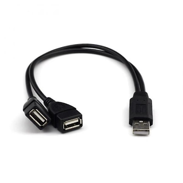 USB 2.0 A Han til 2 Dobbelt USB Hun Data Hub Strømadapter Y Splitter Kabel