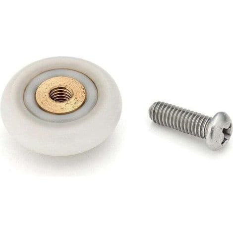 Sett med 4 erstatningsruller for skyvedører til dusj, 19 mm diameter,