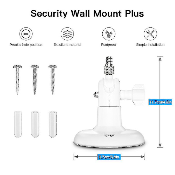 2-pack justerbart väggfäste för Arlo Hd/arlo Pro/arlo Pro2/arlo Go/arlo Ultra/wyze Cam Pan hemkamerafäste utomhus inomhus för hemsäkerhet