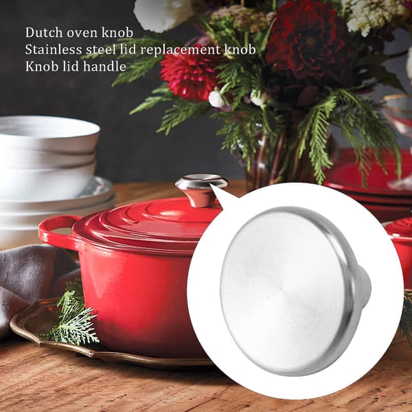 6 st Dutch Oven Knobs, Rostfritt Stål Grytlock Ersättningsknopp