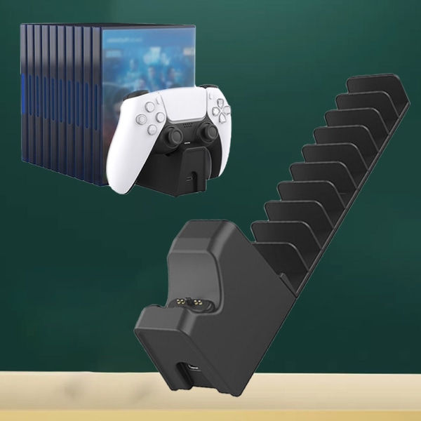 Opladningsdock Trådløs Aftagelig Abs Hurtig Opladning Gamepad Oplader Kompatibel Ps5 La
