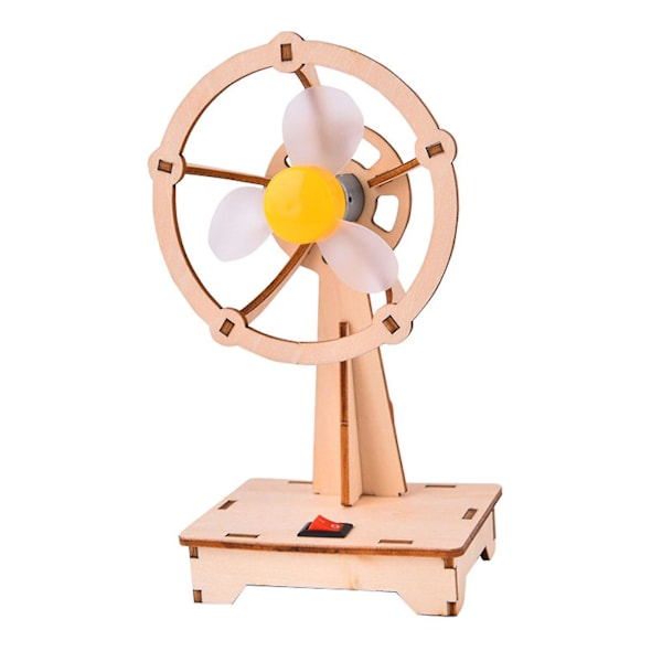 Kreativt DIY Lille Træventilator Kølende Lille Ventilator Ornament