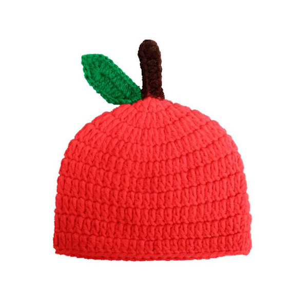 Rea  Nyfödd Baby Äpple Stickad Virkad Kläder Kostym Foto Fotografering Rekvisita Outfit