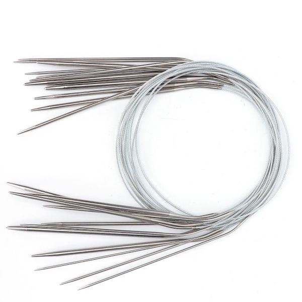 Stainless Steel Circular Knitting Needles - Various Sizes (65 cm)