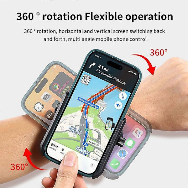 Typ A XW-W01 4.0-7.0 tum Löpararmband Telefonhållare för iPhone 16/16 Plus/16 Pro/16 Pro Max