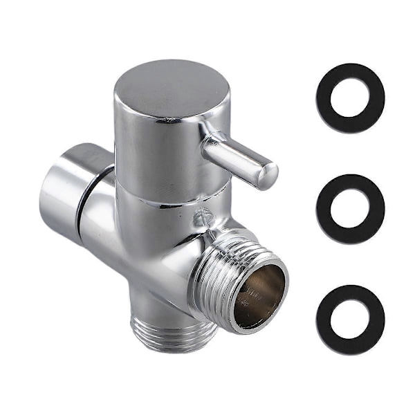Duscharmomkopplare i mässing, 3-vägs vattenseparator, 20 mm dusch T-adapter för handdusch