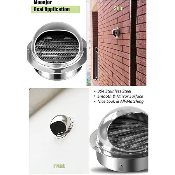 150 mm Rund Ventilationsrist Hætte Ventilationsrist, 304 Rustfrit Stål Rundt Dæksel med/Net
