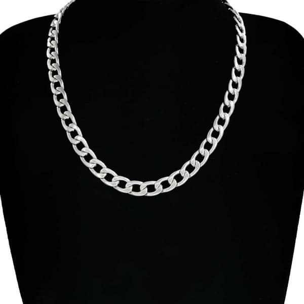 Silver Chain Necklace Chain Link Silver 9mm