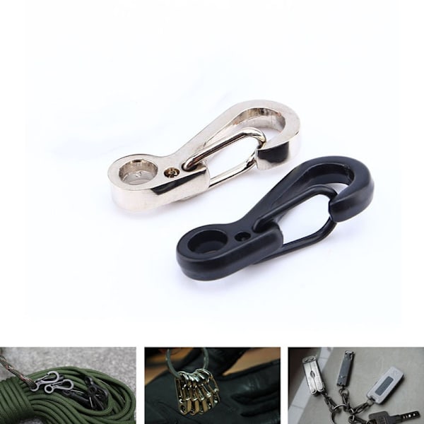 EDC Hook with Spring Clip - 12 pieces Black